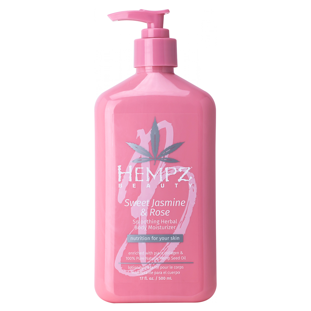 HEMPZ Sweet Jasmine and Rose Herbal Body 500ml - Молочко для тіла Жасмин-Троянда з колагеном 